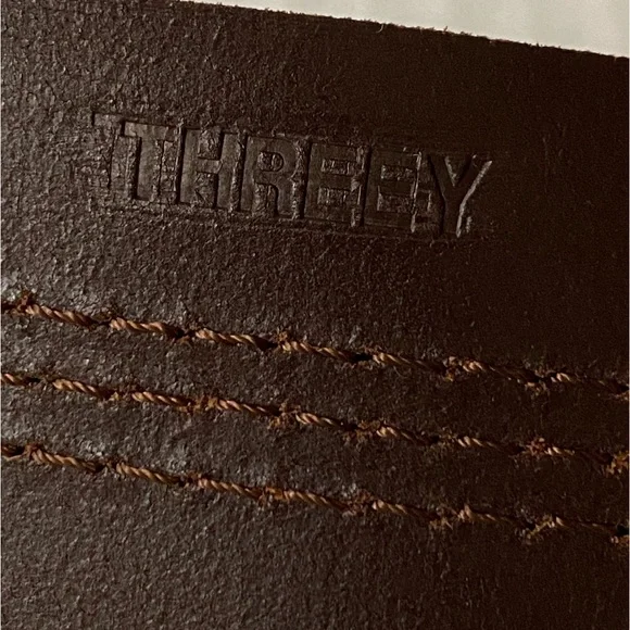 Diesel Threey Vintage Tan Leather Belt Size 34/90 - Picture 3 of 16